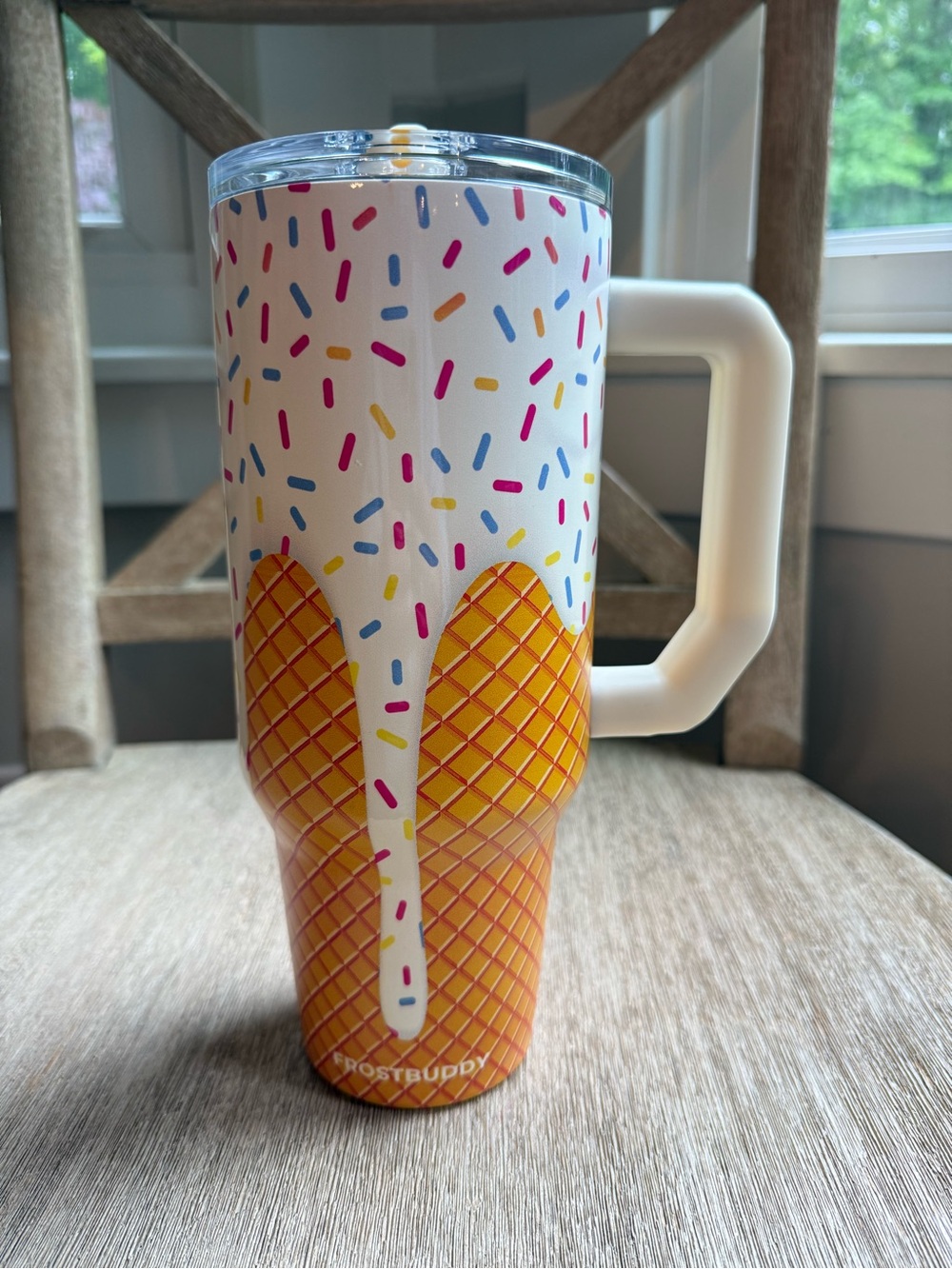 Frostbuddy 40oz Stainless Steel Insulated Tumbler Vanilla ice cream NEW!